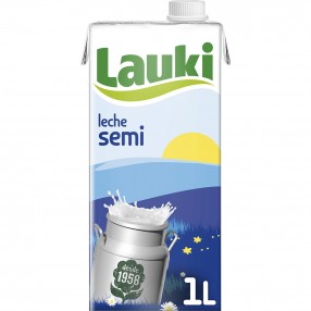 LAUKI leche semidesnatada 1 l